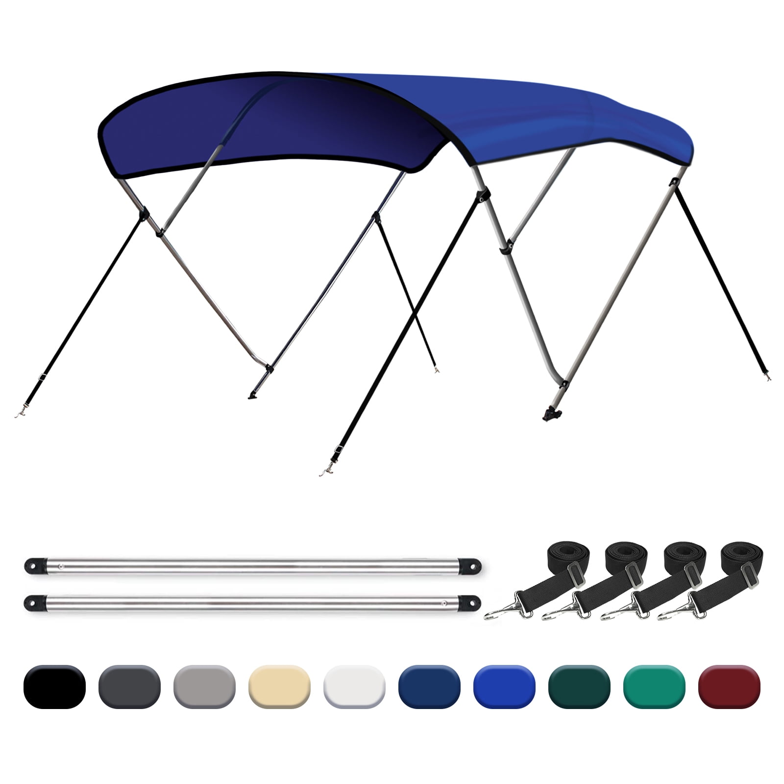 Leader Accessories 3 Bow Bimini Top Boat Cover Includes Mounting