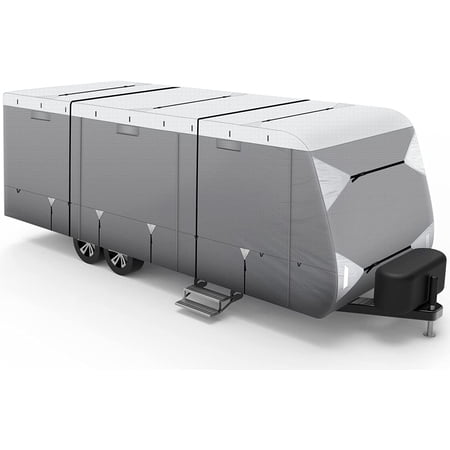 Leader Accessories 3090192 Waterproof Tear-Resistant Trailer RV Camper Cover Fits 18'-20', Grey