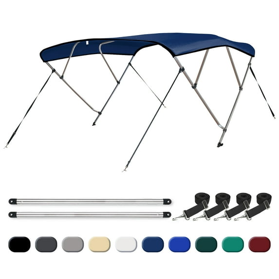 Leader Accessories 4 Bow Bimini Boat Top with Aluminum Fram,10 Colors,13 Sizes