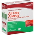 thumbnail image 1 of Leader All Day Allergy Cetirizine 24 Hr Relief Antihistamine 10mg Tablet, 30ct, 1 of 5