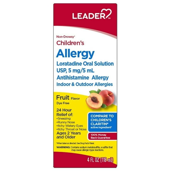 Leader Allergy Medicine Relief 5Mg Oral Liquid Solution Fruit Flavo,R 4 Oz
