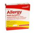 thumbnail image 1 of Leader Allergy Multi Symptom Acetaminophen Pain Reliever Caplets, 24 Ea, 6 Pack, 1 of 4