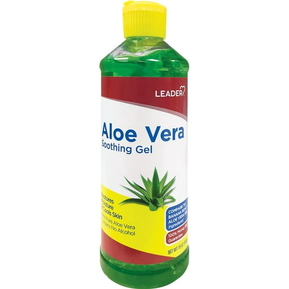 Leader Aloe Vera Soothing Gel, 16 oz Moisturizes and Soothes Sunburn Skin