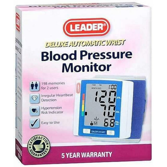 Leader Automatic Blood Pressure Monitor Wrist 1ct 096295121872A2953