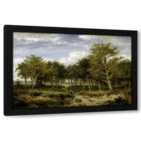 Benjamin Williams Leader 14x11 Black Modern Wood Framed Wall Art Titled - Wooded Landscape Near Surrey