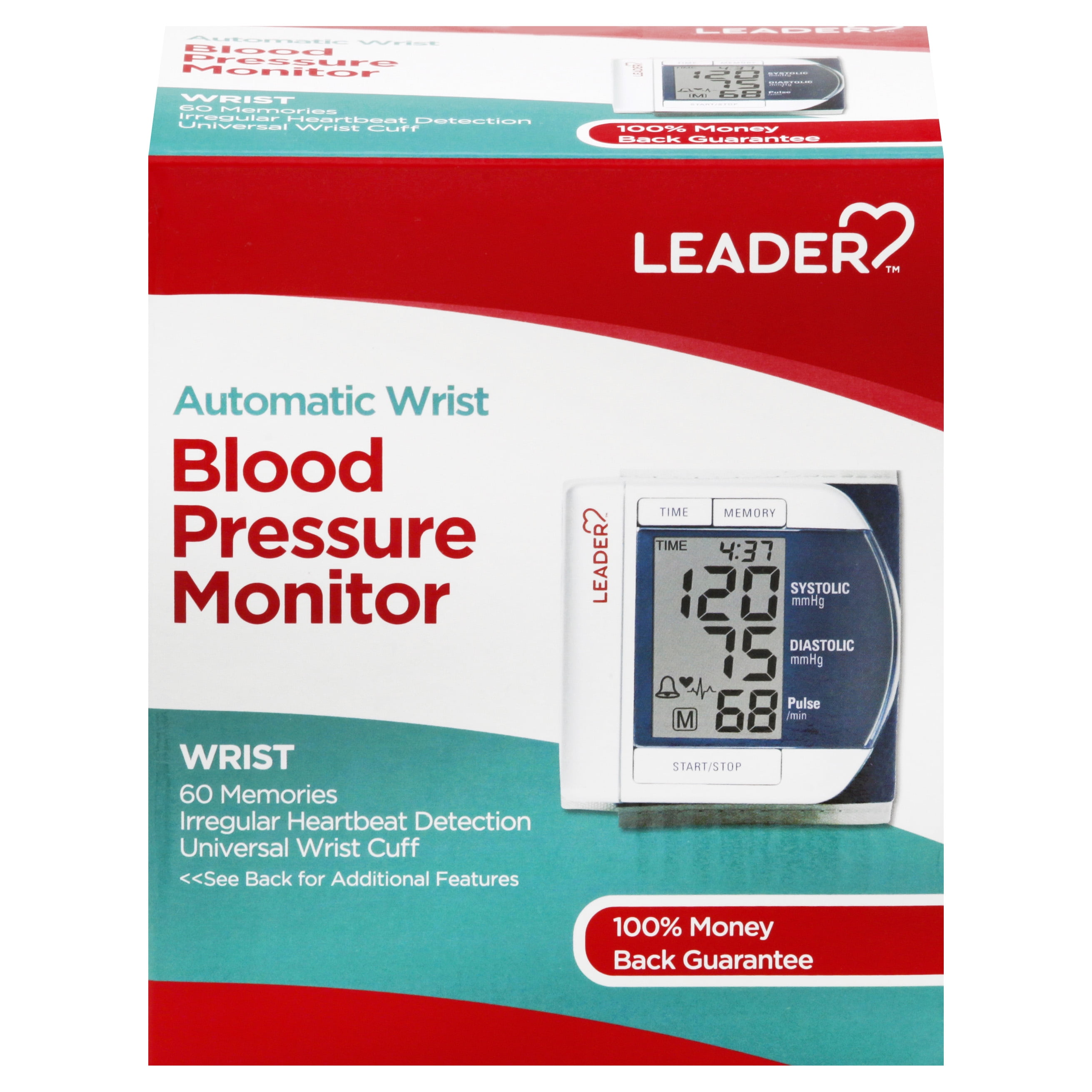 Leader Blood Pressure Wireless Monitor, Wrist, 1ct HSA/FSA Eligible ...