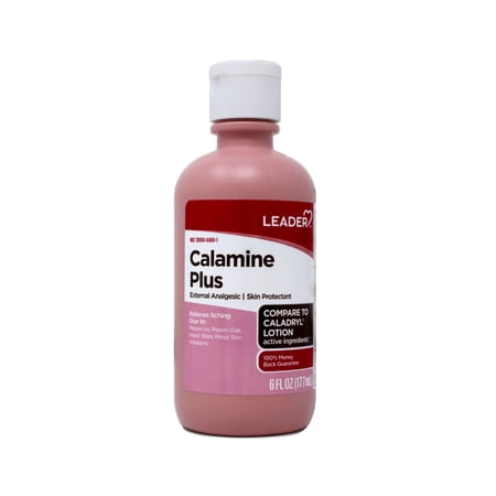 LEADER Calamine Plus Anti-Itch Lotion, Skin Protectant Lotion for Fast-Acting Itch Relief, Poison Ivy, Insect Bites, Minor Skin Irritations, 6 FL OZ - 3 Pack