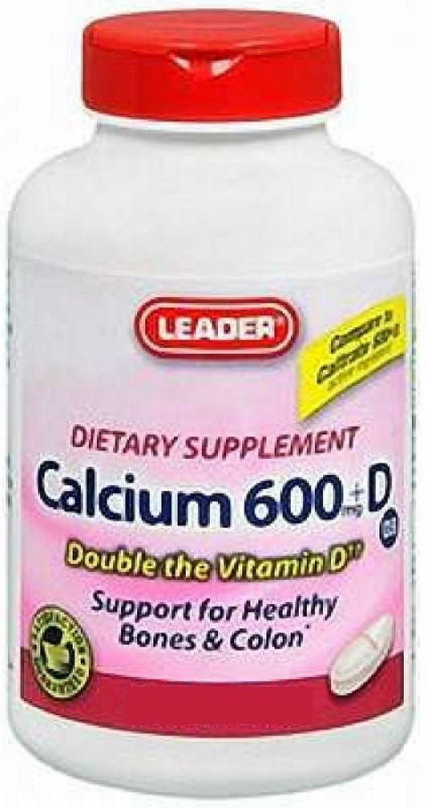 Leader Calcium 600 + D3 Chewables, 60ct