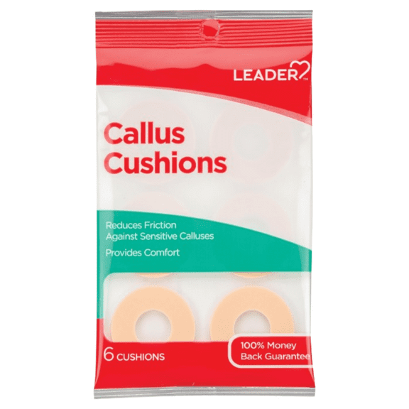 Leader Callus Cushions Round Waterproof Pads Toe and Foot Protectors, 6 Count