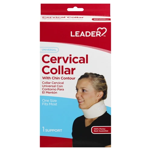Leader Cervical Collar Support Braces with Chin Contour 2.5 Inch
