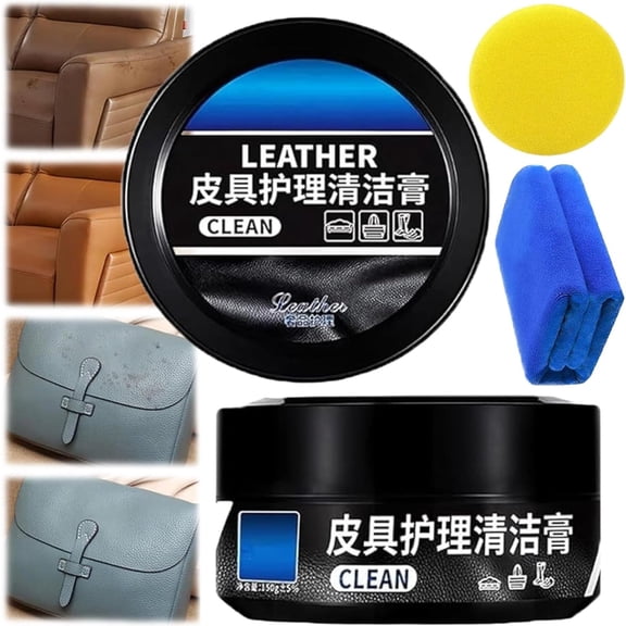 Leader Cleaning and Care Cream & Cleaning Paste for Leather Care, Automotive Interior Leather Cleaning Cream, Leather Repair Kit for Car, Furniture, Car Leather Conditioner Oil Paste