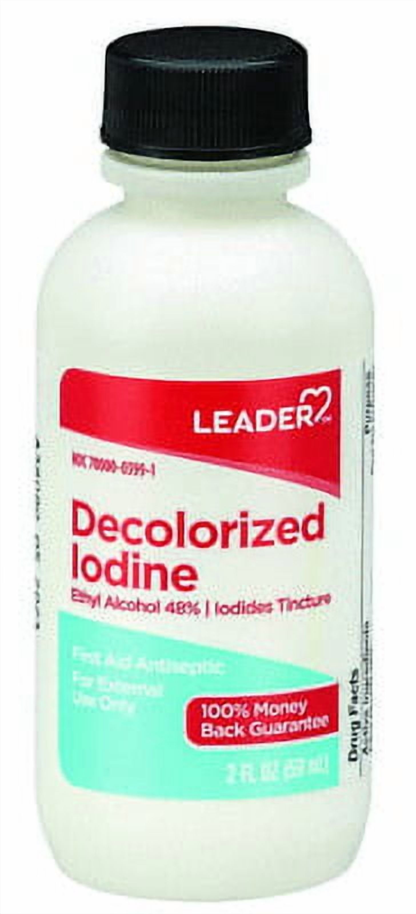 Leader Decolorized Iodine 2FL OZ HSA/FSA Eligible - Walmart.com
