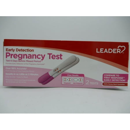 Leader Early Detection Clear Results Pregnancy Test 2Ct