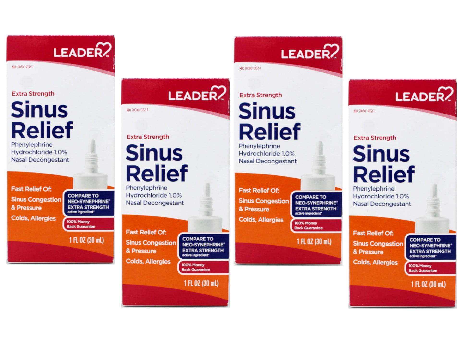 Picture of Leader Extra Strength Sinus Relief, Fast Acting, Sinus Decongestant ...