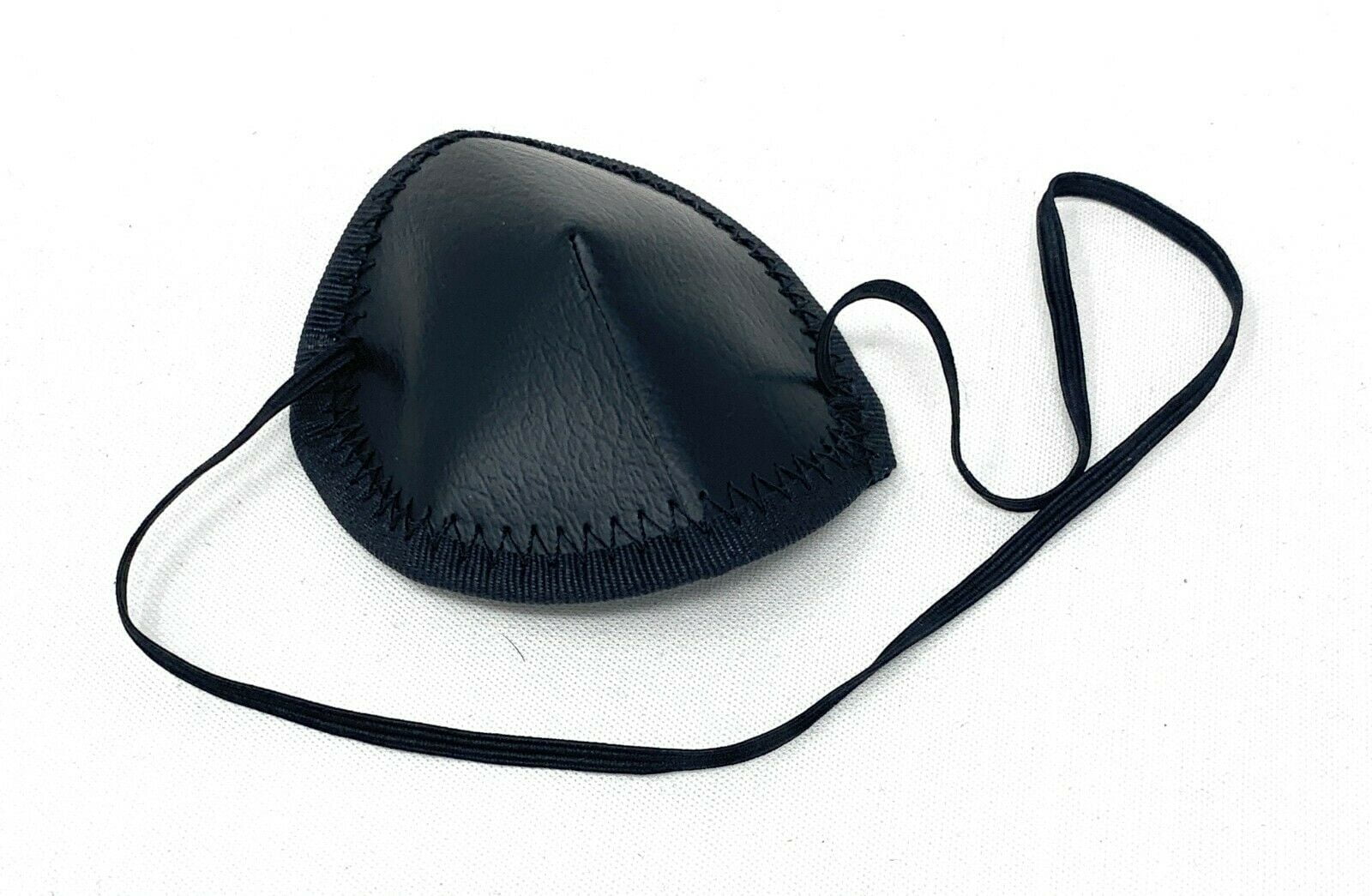 Leader Eye Patch Adult Large Black Strap Vinyl Ophthalmic