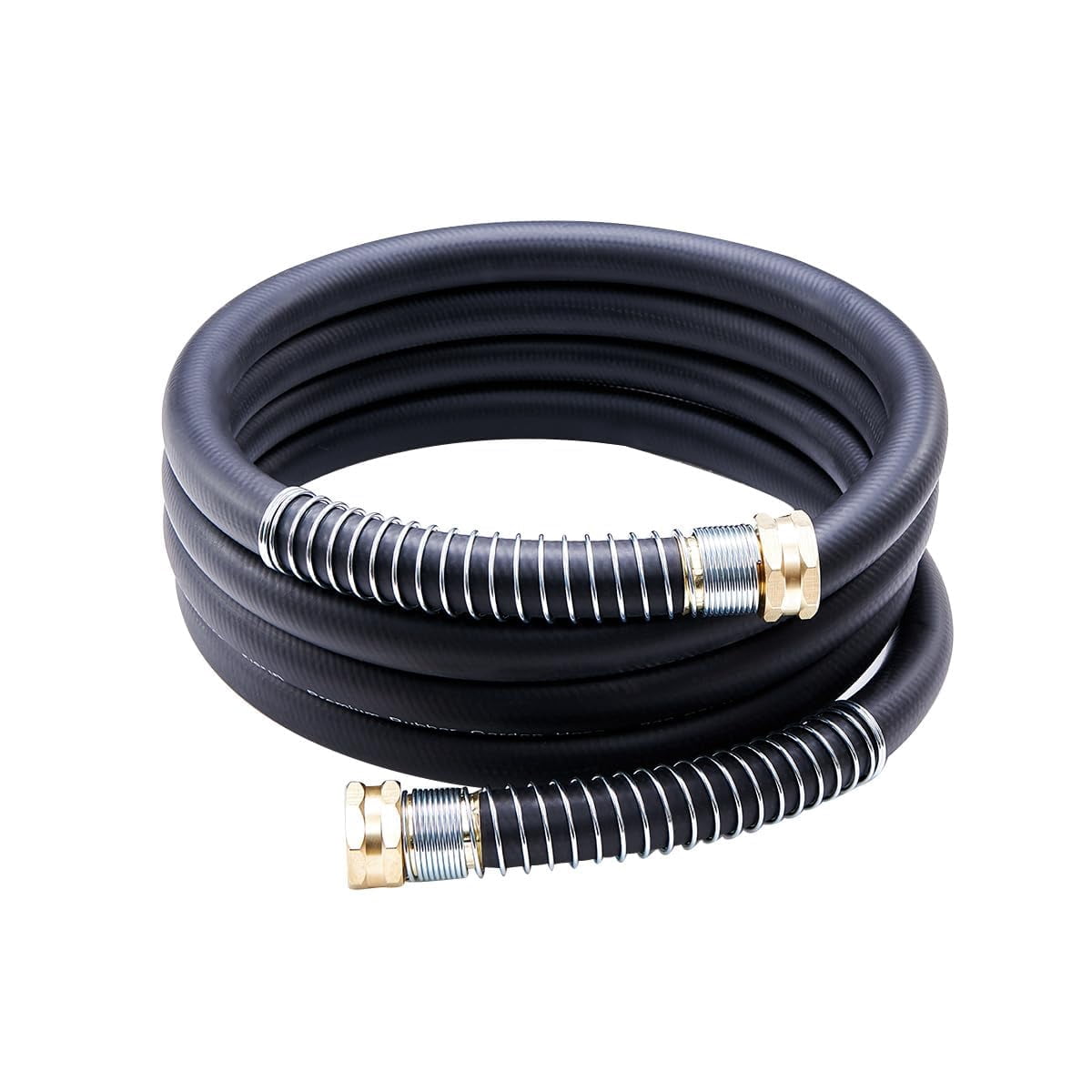 Leader Garden Hose 10ft X 3/4"  Heavy Duty Short Water Female To Fittings Five Layered Braiding For Durability 1000psi Burst 300psi Working (black)