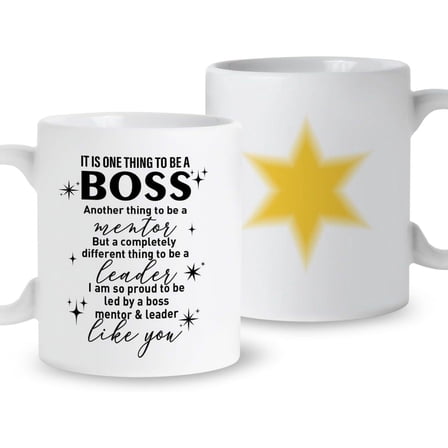 Leader Gift Coffee Mug, Christmas Birthday Retirement Gift for Mentor Boss Supervisor Appreciation Thank You Gift Coworker New Job Leaving Farewell Gifts, Ceramic 11oz