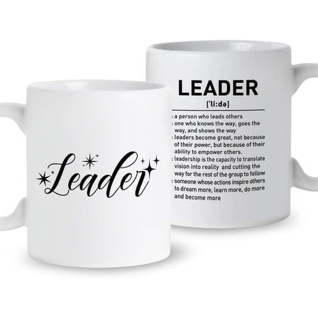 Leader Gift Coffee Mug, a Person Who Leads Others, Christmas Birthday Retirement Gift for Mentor Boss Supervisor Appreciation Thank You Gift Coworker New Job Leaving Farewell Gifts, Ceramic 11oz