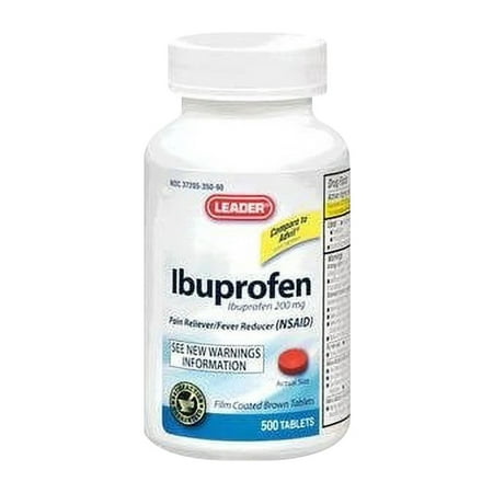 Leader Ibuprofen 200 Mg Pain Reliever And Fever Reducer Caplets, 500 Ea..