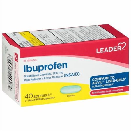 Leader Ibuprofen 200 mg Pain Reliever Softgels 40 Count, 1 Ea