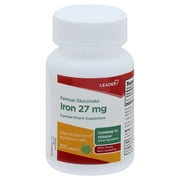 Leader Iron 27mg Tablets, Supports Energy and Red Blood Cell Health, 100 Ct