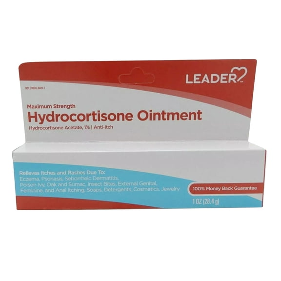 Leader Maximum Strength Hydrocortisone Anti Itch and Rashes Ointment, 1 oz