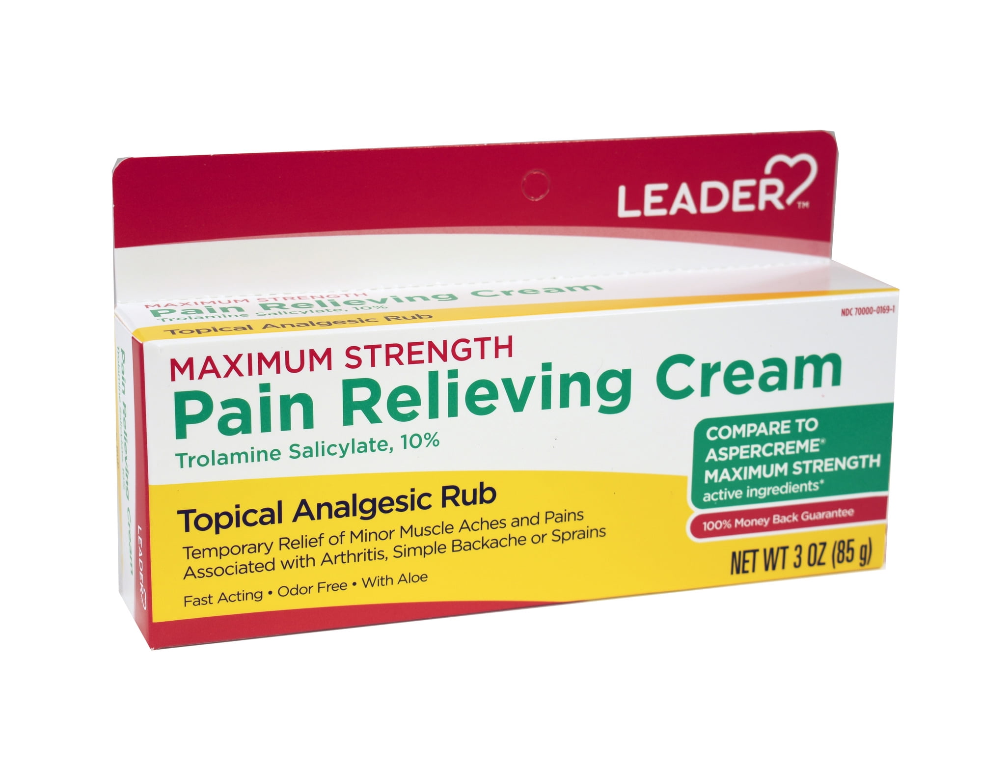 Leader Maximum Strength Pain Relieving Topical Analgesic Arthritis Rub Cream, 3 oz, 2 Pack