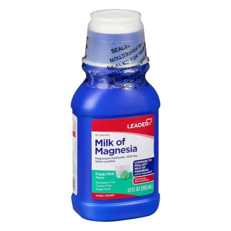 Leader Milk of Magnesia Magnesia Hydroxide 1200 mg Saline Laxative