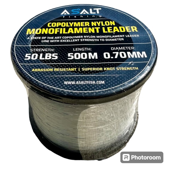 Asalt Fishing Monofilament Leader Line CoPolymer Nylon 40 Lbs - 500 Meter Spool
