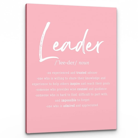 Leader Motivational Wall Art, Leadership Gifts, Great Leader Definition Print Canvas Painting Artwork Home Bedroom Boss Room Office Decor,Best Team Leader Gifts poster