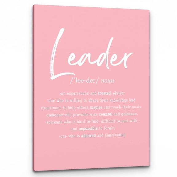 Leader Motivational Wall Art, Leadership Gifts, Great Leader Definition Print Canvas Painting Artwork Home Bedroom Boss Room Office Decor,Best Team Leader Gifts