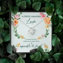 Leader Necklace A Truly Amazing Leader Is Hard To Find Necklace – Boss Necklace Retirement Gift – Leadership Gifts Necklaces styles On Birthday, Xmas with Message Card & Box
