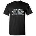 thumbnail image 1 of Leader Not A Follower Lead With Love Cuddle Novelty Team Real King Funny Graphic T Shirts, 1 of 5