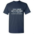thumbnail image 1 of Leader Not A Follower Lead With Love Cuddle Novelty Team Real King Funny Graphic T Shirts, 1 of 5