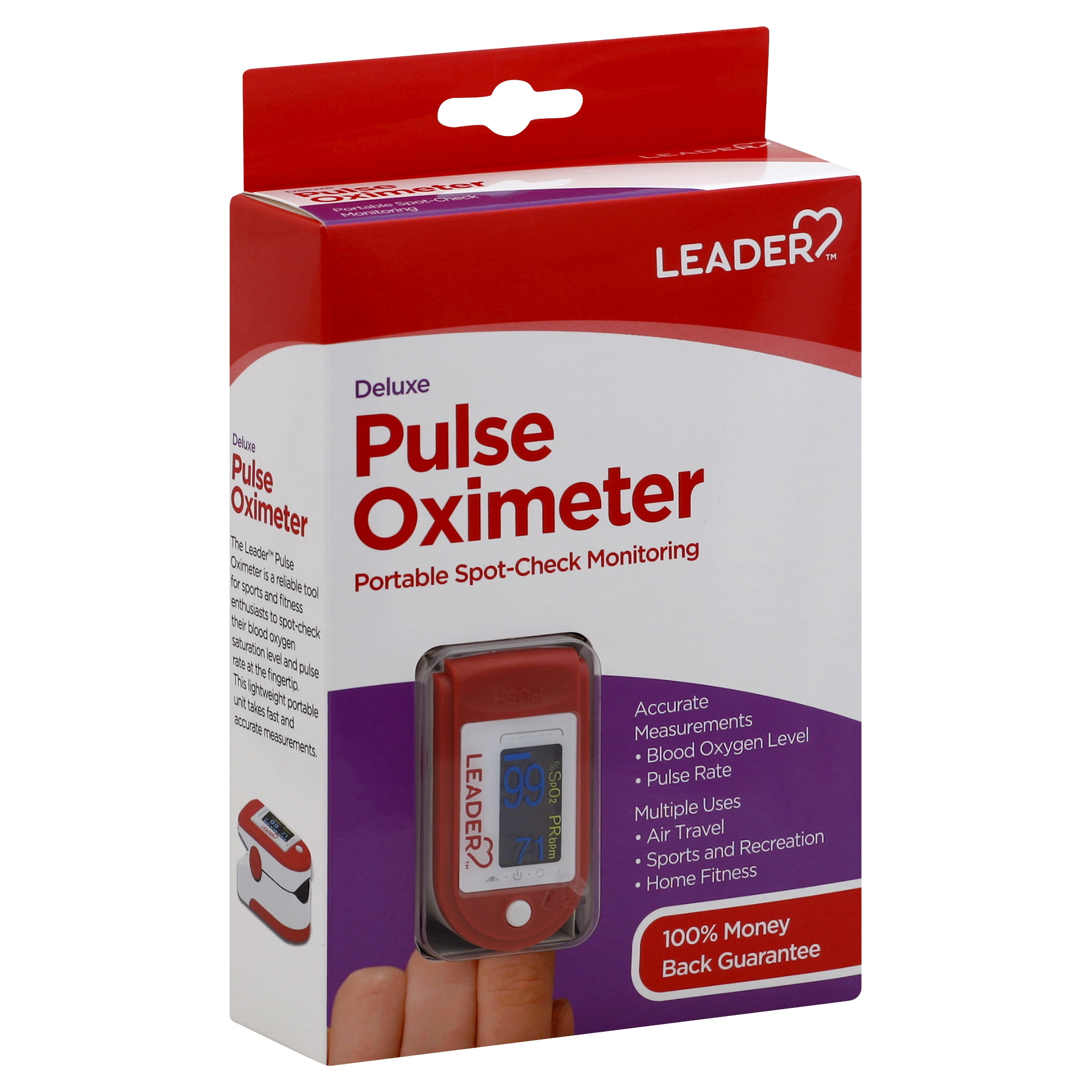 Leader Pulse Oximeter Portable Spot-Check Monitoring