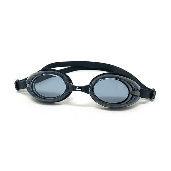 Leader Swim Goggles Relay Black / Smoke Hypo-Allergenic, Adult Regular Fit