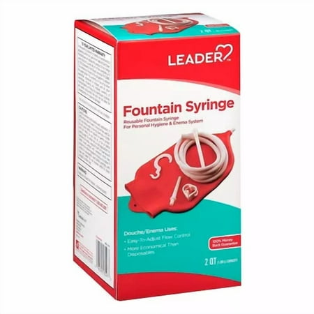Leader Reusable Fountain Syringe System, 2 Qt, 1 Ct
