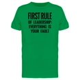 thumbnail image 1 of Leader Rule Everythings Ur Fault Tee Men's -Image by Shutterstock, 1 of 1