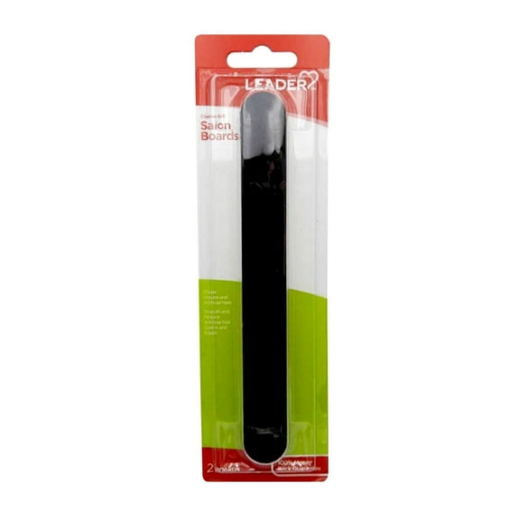 Leader Salon Boards Coarse Black, 2 Count  Professional-Grade Nail Files