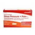 thumbnail image 1 of Leader Sinus Pain Allergies or Cold Max Strength Caplets, Acetaminophen Pain Reliever 24 Count, 1 of 4