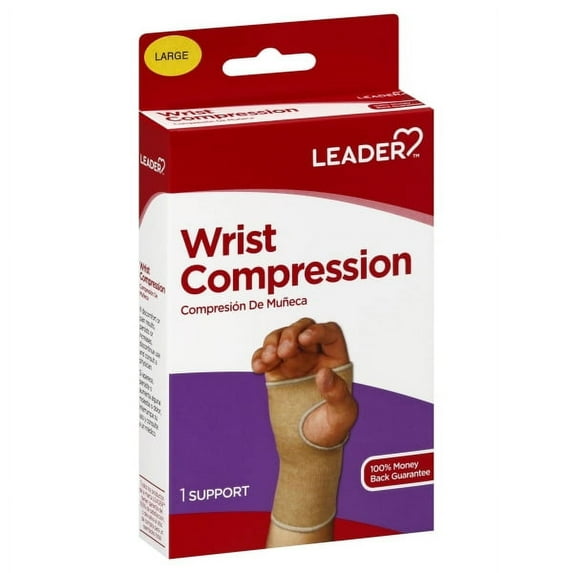 Leader Wrist Compression Support, Large, 1ct 096295124699S508