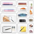thumbnail image 1 of LeaderPro 13 Pcs Clear Drawer Organizer Plastic Trays with 5 Sizes, 1 of 8
