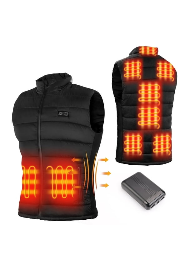 Upgrade Heated Vest with 10000mAh Battery Pack, Heating Jacket Clothing XL