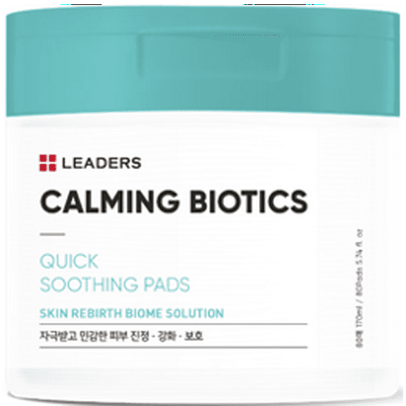 Leaders Calming Biotics Quick Soothing Toner Pads, 80 Pads, 5.74 fl oz (170 ml)