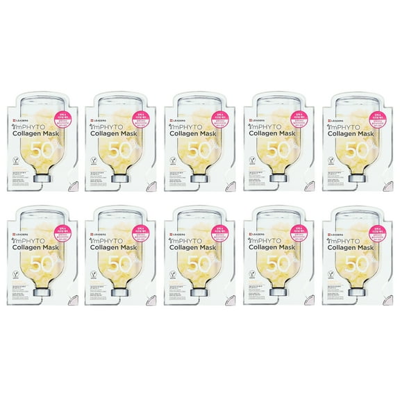 Leaders I'mPhyto Collagen Beauty Mask, 10 Sheets, 0.84 fl oz (25 ml) Each