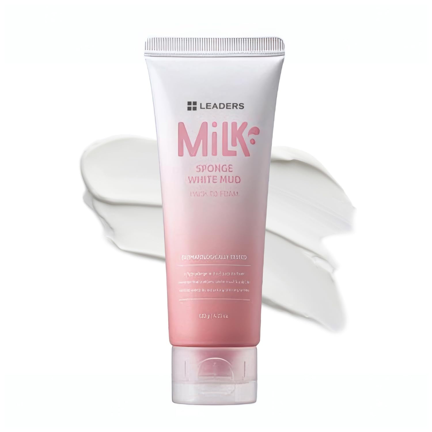 Leaders Milk Sponge White Mud Pack to Foam - Pore Cleansing & Exfoliating Mud Pack to Foam | Moisturizing Soft, Gentle Cream Formula to Clean Skin & Remove Dead Skin Cells and Impurities, 120g