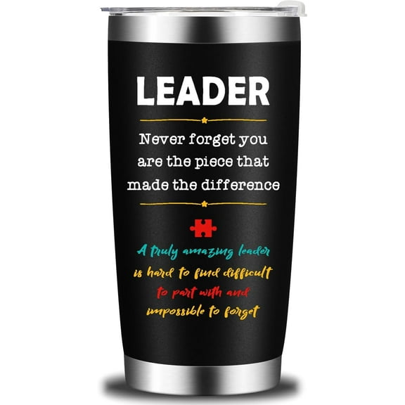 Leadership Gifts for Women Men,Thank You Gifts for Leader Boss Mentor Supervisor, Leader Appreciation Gifts for Boss,Leader Definition Tumbler Gifts 20 oz