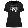 thumbnail image 1 of Leadership Is Not A Title T-Shirt Women -Image by Shutterstock, Female Medium, 1 of 2