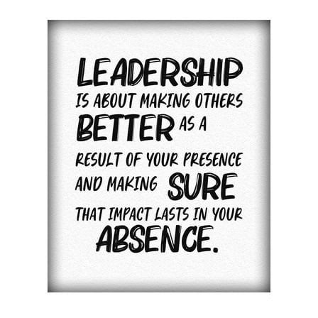 Leadership Motivational Quotes Wall Art poster  - 'Leadership is About Making Others Better' - Inspirational Poster Print for Home, Office, Dorm & Gym Decor Motivational Wall Art