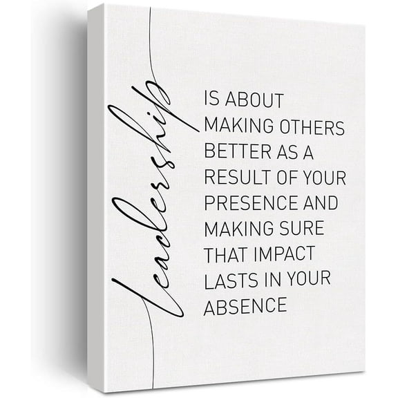 Leadership Quote Canvas Wall Art Motivational Leadership Canvas Print Painting Office Home Wall Decor Framed Leader Teacher Boss Gift 12x15 Inch